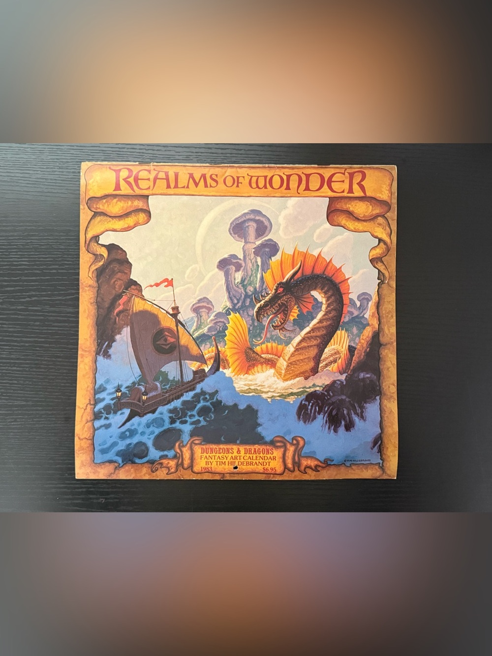 Vintage 1983 “Dungeons & Dragons” Unmarked Fantasy Art Calendar Tim Hildebrandt